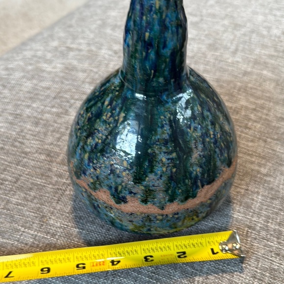 Vintage Ceramic Vase - Blue and Brown - Picture 7 of 9